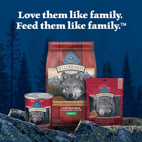 Blue Buffalo Wilderness Protein-Rich Diet supports active dogs with natural ingredients.