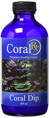 Blue Ocean Corals Coral Rx Dip bottle showing safe coral protection during quarantine.