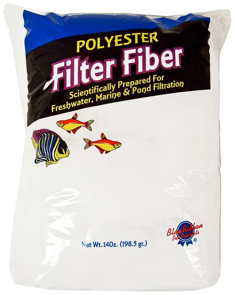 Blue Ribbon polyester floss bag filter media 14-ounce for efficient aquarium filtration.