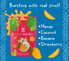 Blue River Diets Crested Gecko Diet Mango Madness texture closeup showcases powder consistency for palatability.