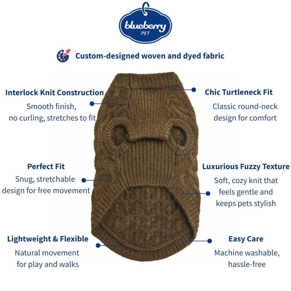 Blueberry Pet fuzzy knit texture close-up highlighting soft fleece feel and comfort.