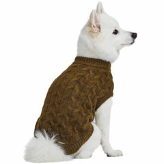 Blueberry Pet model wearing dark olive pullover demonstrates easy slip-on style.