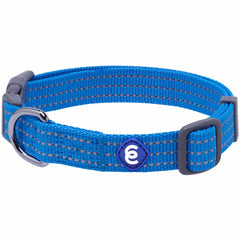 Blueberry Pet Essential Medium Safety Reflective Collar buckle close-up for durable daily wear.