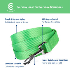 Blueberry Pet Essentials heavy-duty nylon leash closeup highlighting durable webbing and secure hardware.