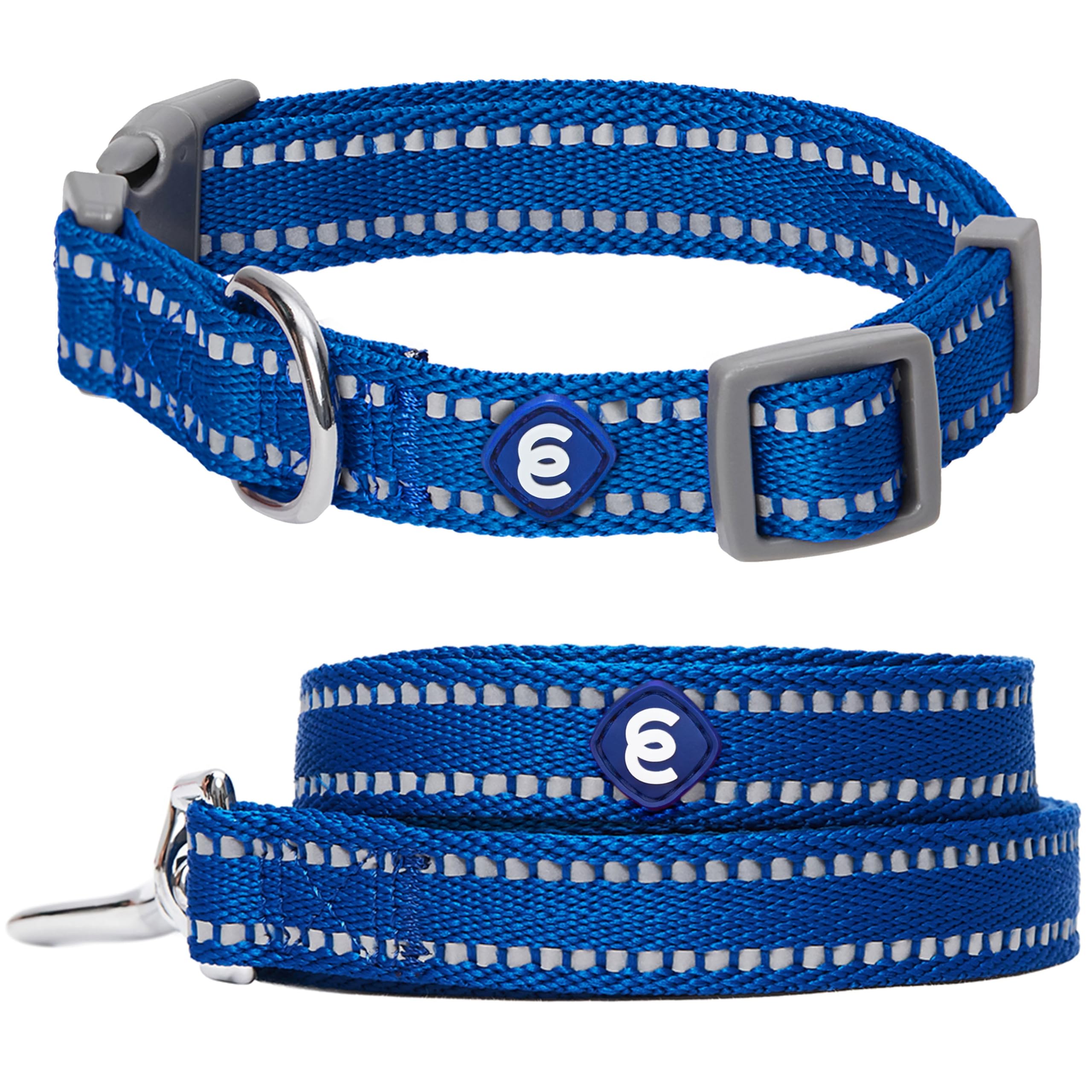 Blueberry Pet Essentials reflective dog collar small with bright reflective strip for safer evening walks.