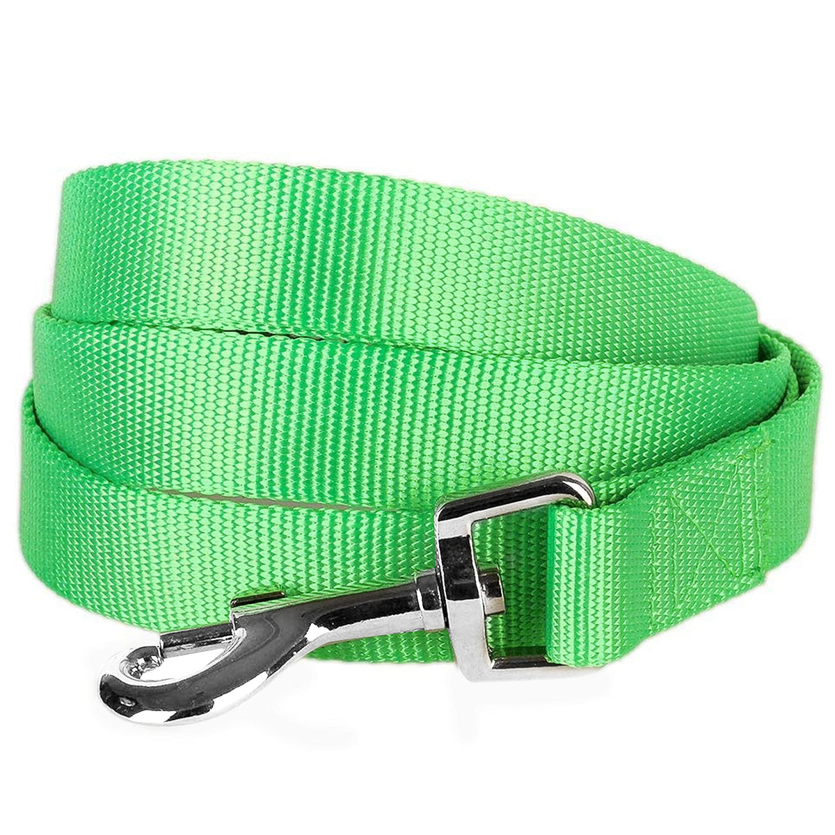 Blueberry Pet neon green dog leash small 5ft with high visibility for daily safe strolls.