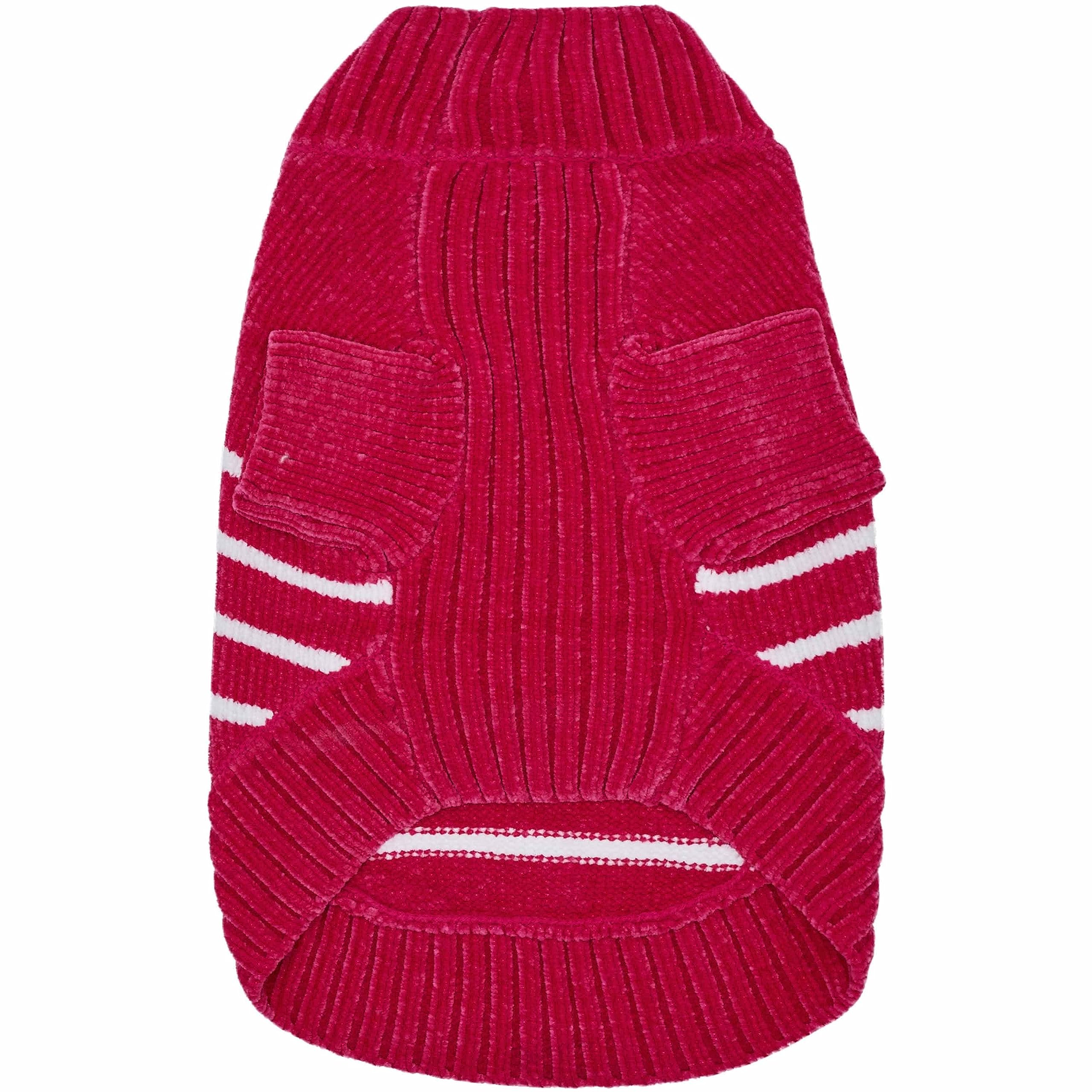 Blueberry Pet suéter chenille rosa detalle tejido para salidas nocturnas