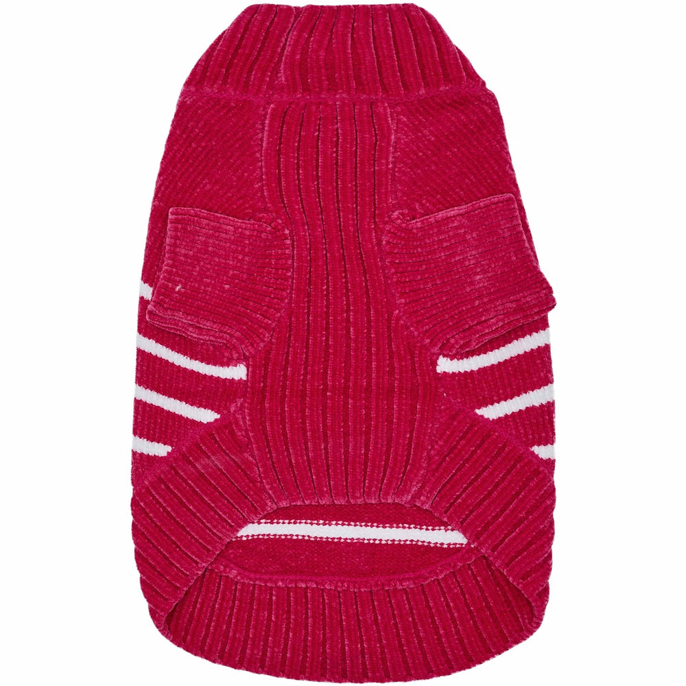 Blueberry Pet suéter chenille rosa detalle tejido para salidas nocturnas