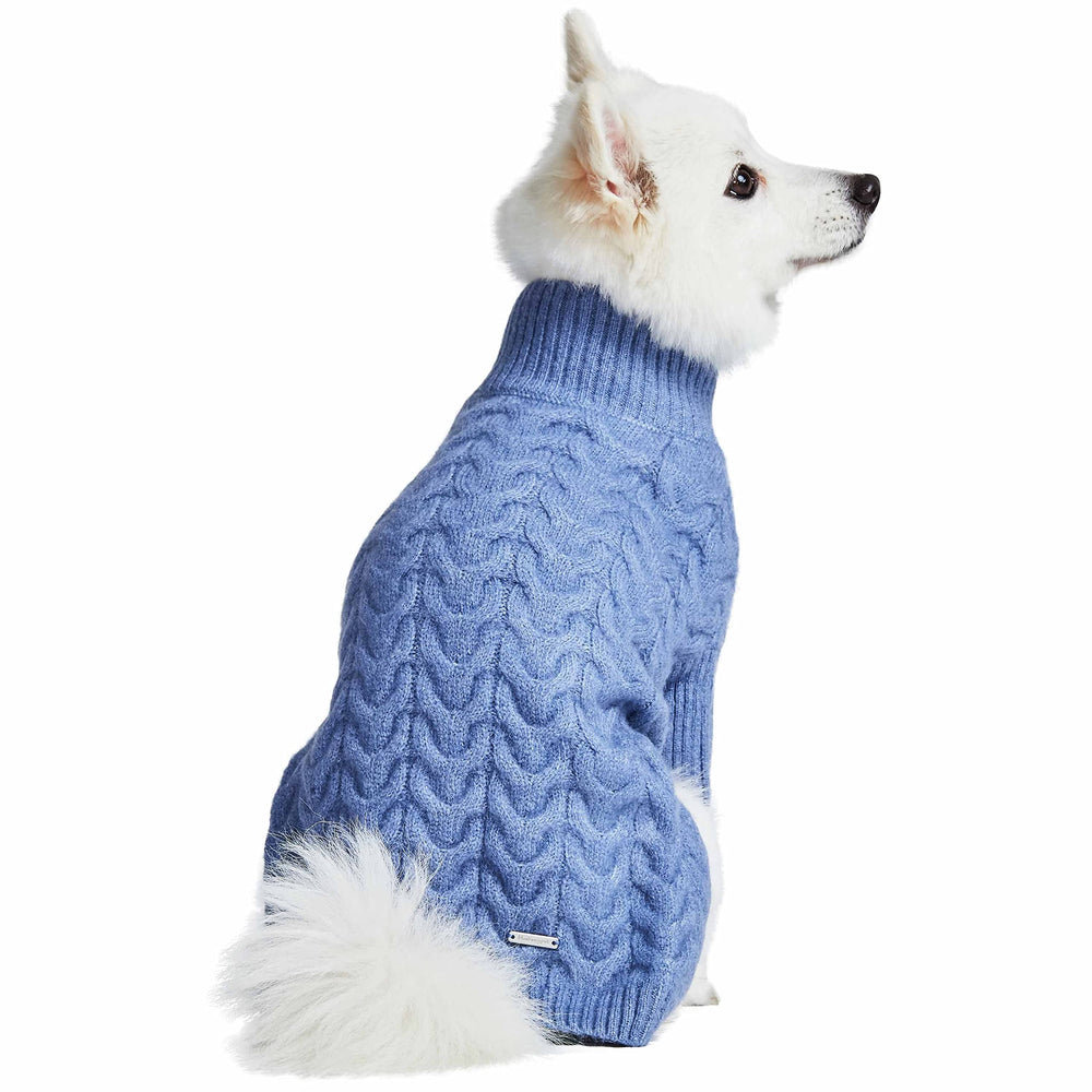 Blueberry Pet Washable Dog Sweater care shows cold-water washing guidance.