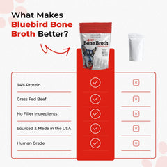 Bluebird Provisions grass-fed beef bone broth powder rehydrates easily into warm broth