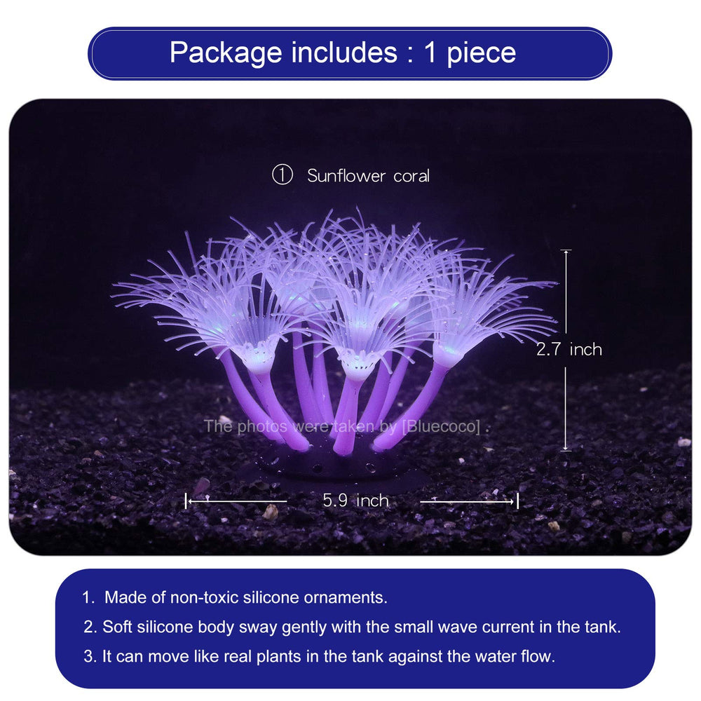 Bluecoco glowing coral ornament sunflower brightens a sunny focal point.