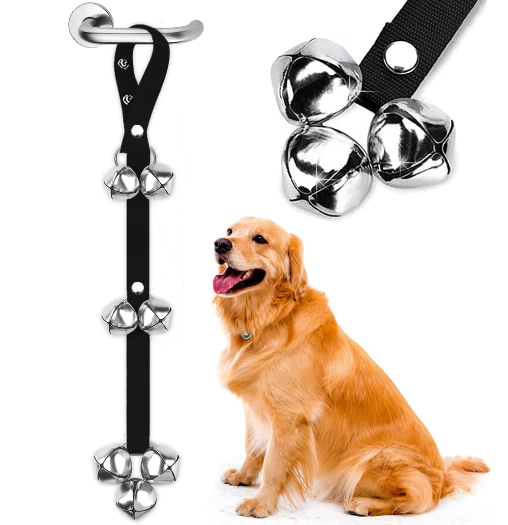 BLUETREE dog doorbells with loud silver bells improve signaling for potty training.