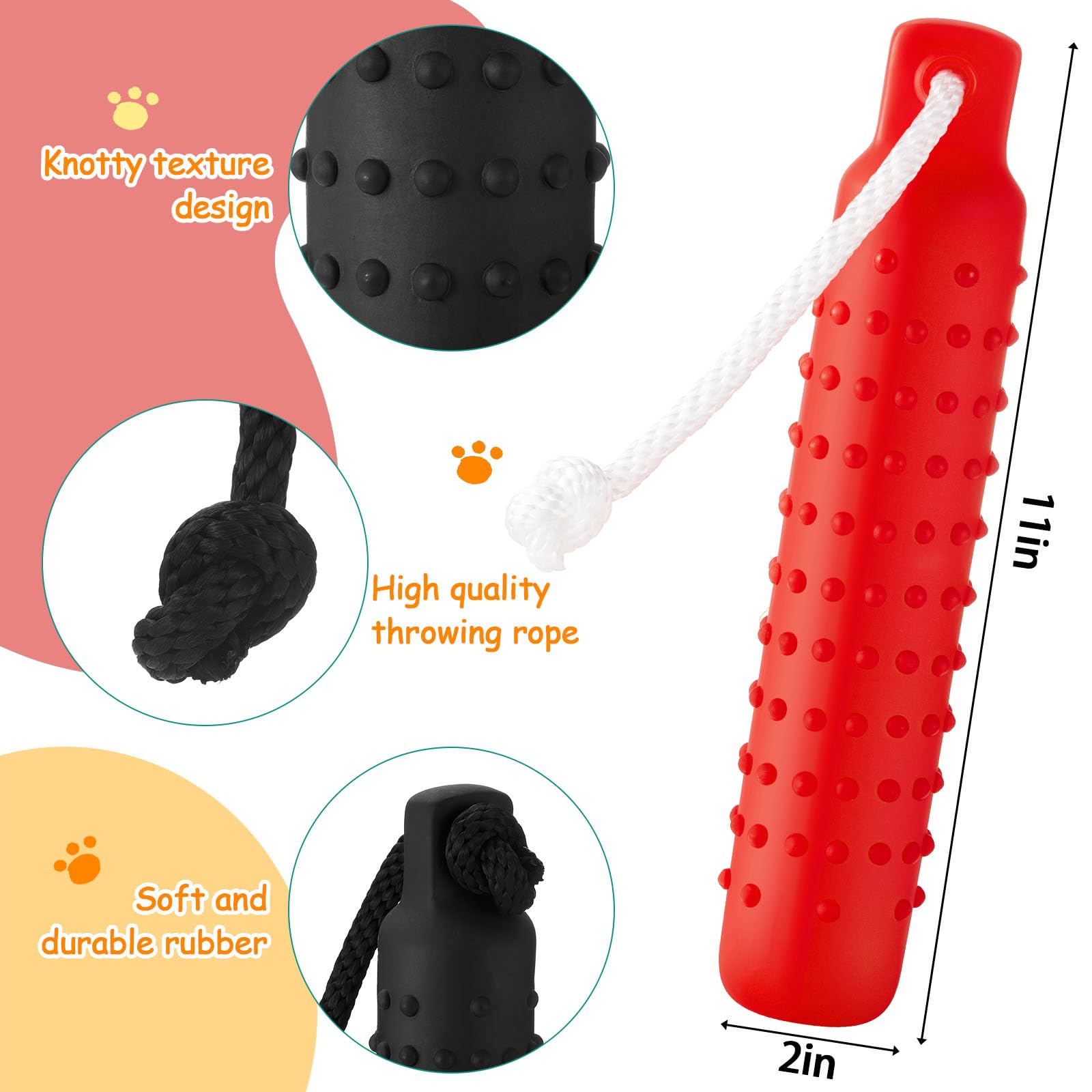 Blueweenly dog float bumper with durable materials to withstand water and land play