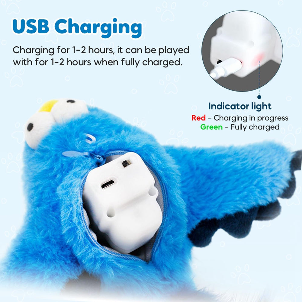 Blueypet vibration-sensing cat toy captures stalking and pouncing fun.