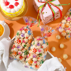 Blulu paw-print design adds playful flair to party packaging.
