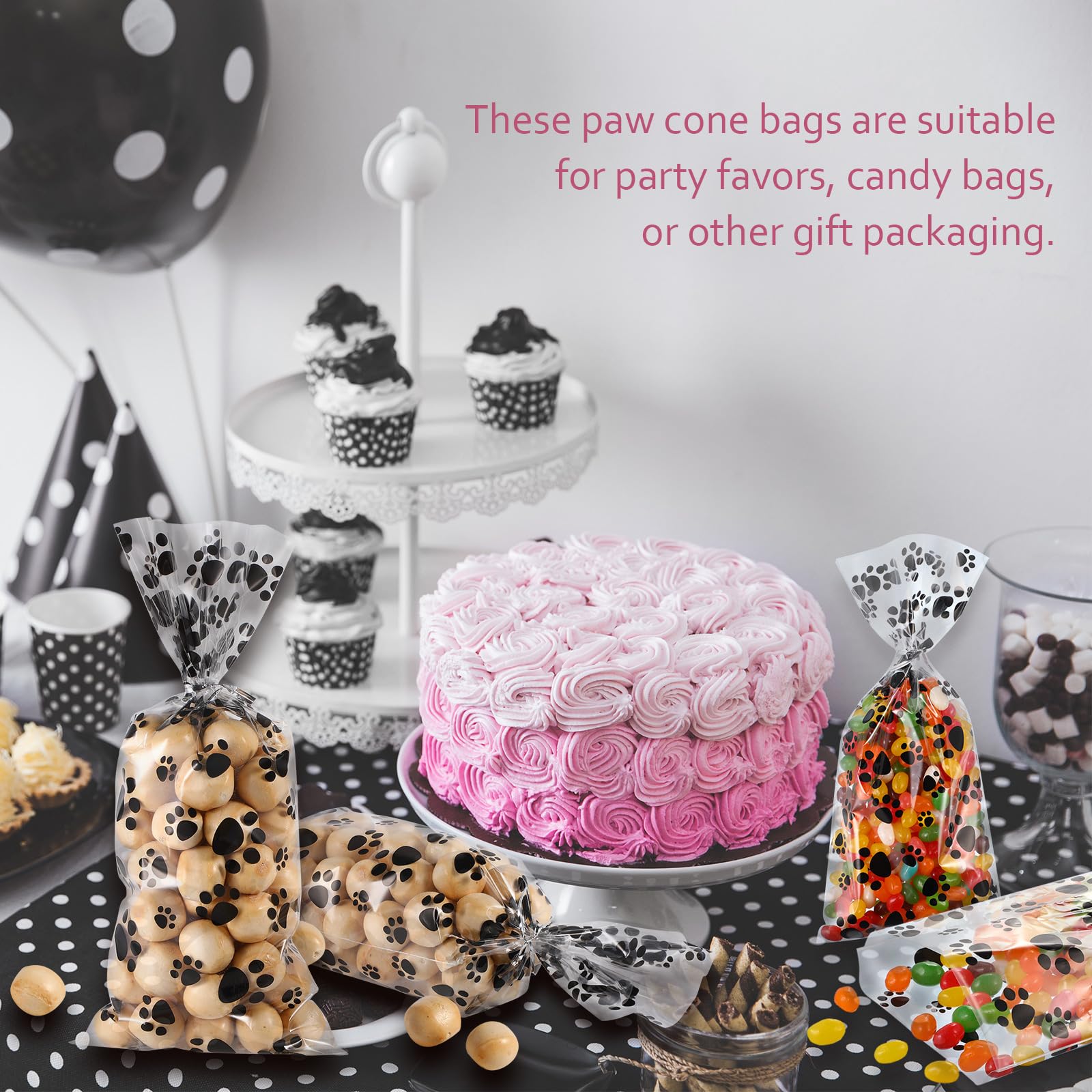 Blulu paw-print party-scene design enhances festive atmosphere for celebrations