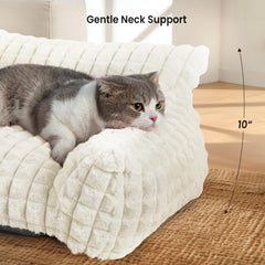 blunique Cat Bed bolsters support image emphasizes secure head and neck comfort.