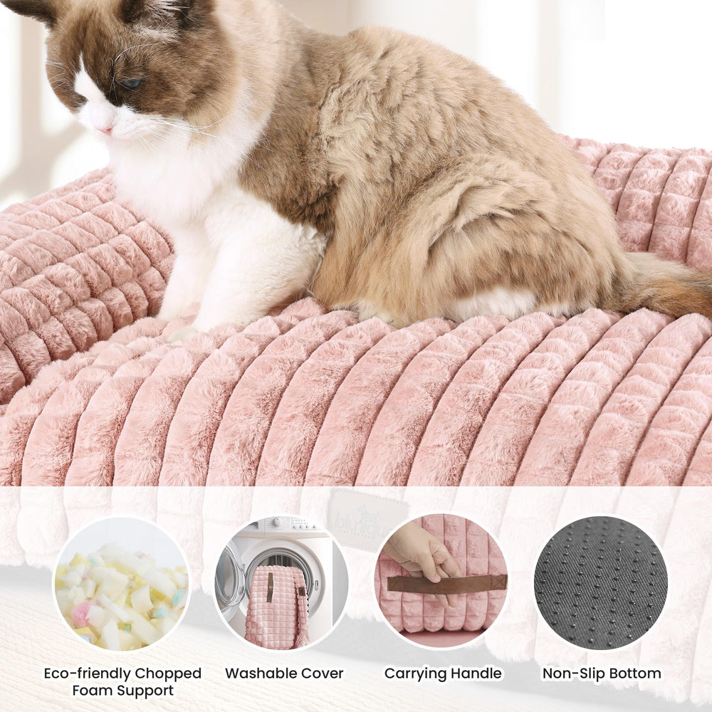 blunique cat bed features non-slip bottom to prevent sliding on smooth floors