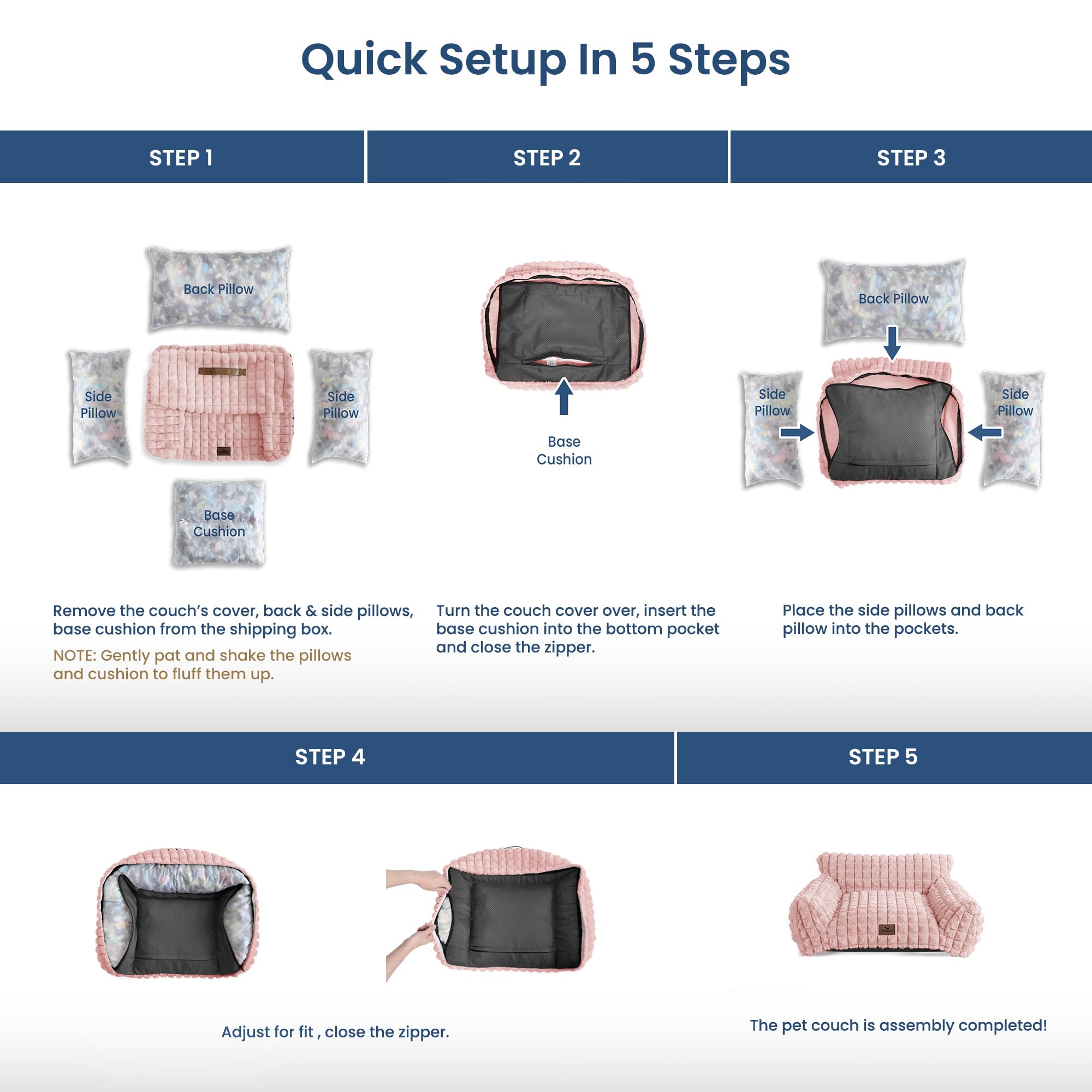 blunique pink cat bed adds a cute focal point to any room