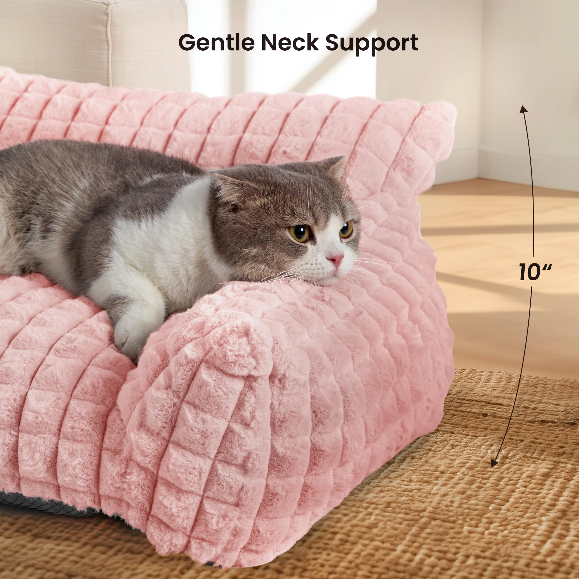 blunique cat bed premium-filled with shredded foam and fluff for balanced support
