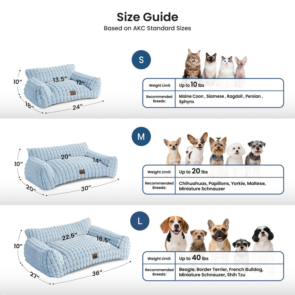blunique dog couch bed light blue cover close-up highlights washable fabric.