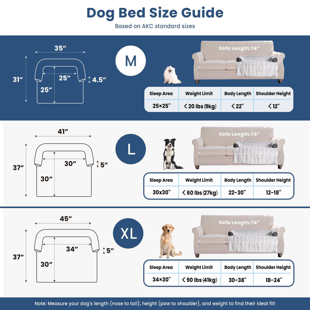 blunique Non-slip base keeps dog bed secure on furniture