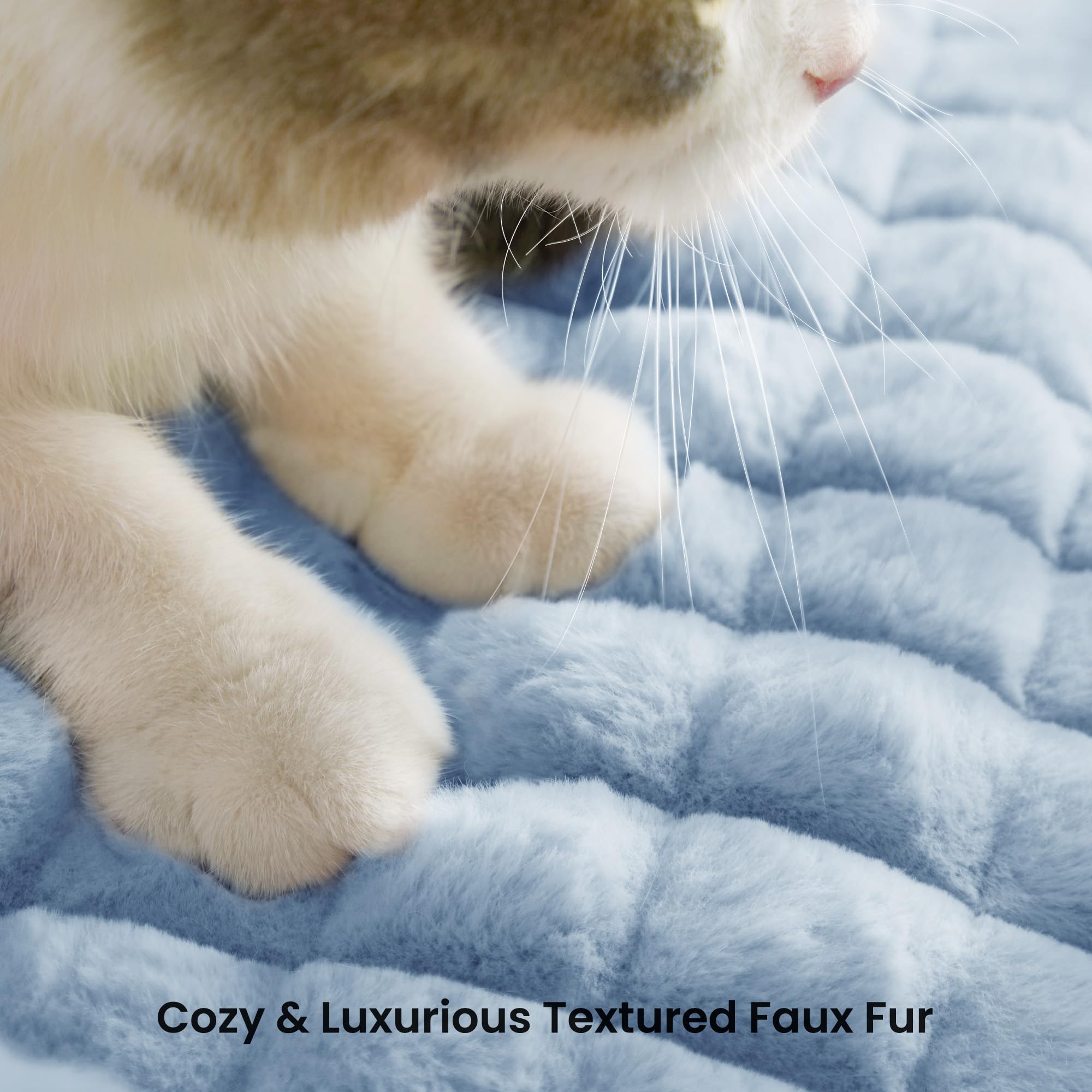 blunique pet bed non-slip bottom detail demonstrates stable resting on floors.