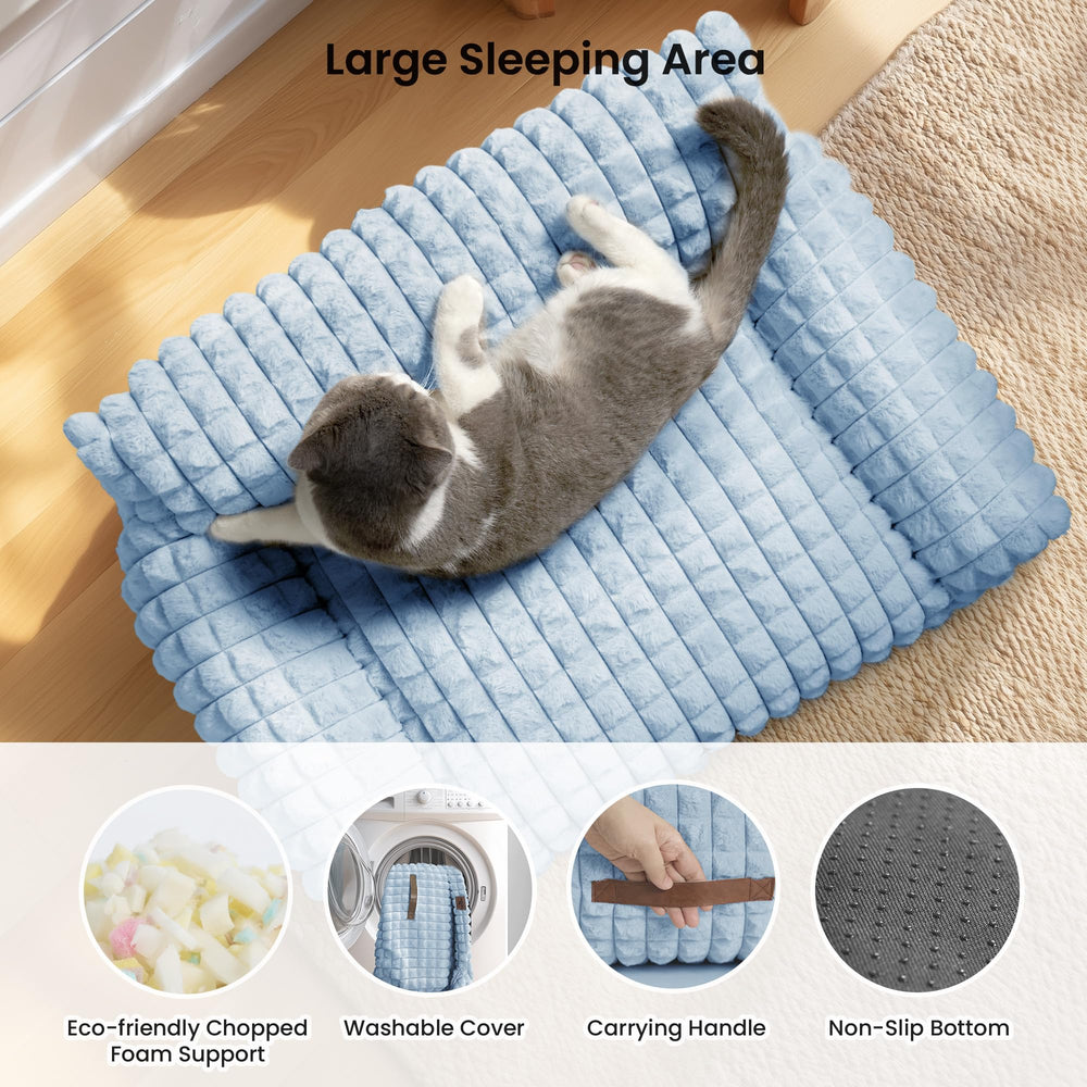 blunique dog bed removable cover demonstrates easy machine washing.