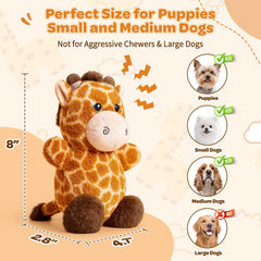 BluPup Giraffe toy soft plush body provides cozy cuddles