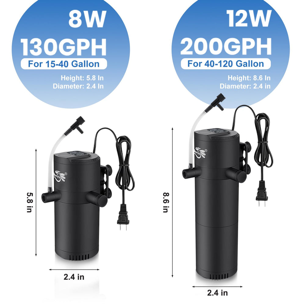 BlueYu aquarium-filter-water-flow-demo demonstrates strong circulation for healthier tank water.