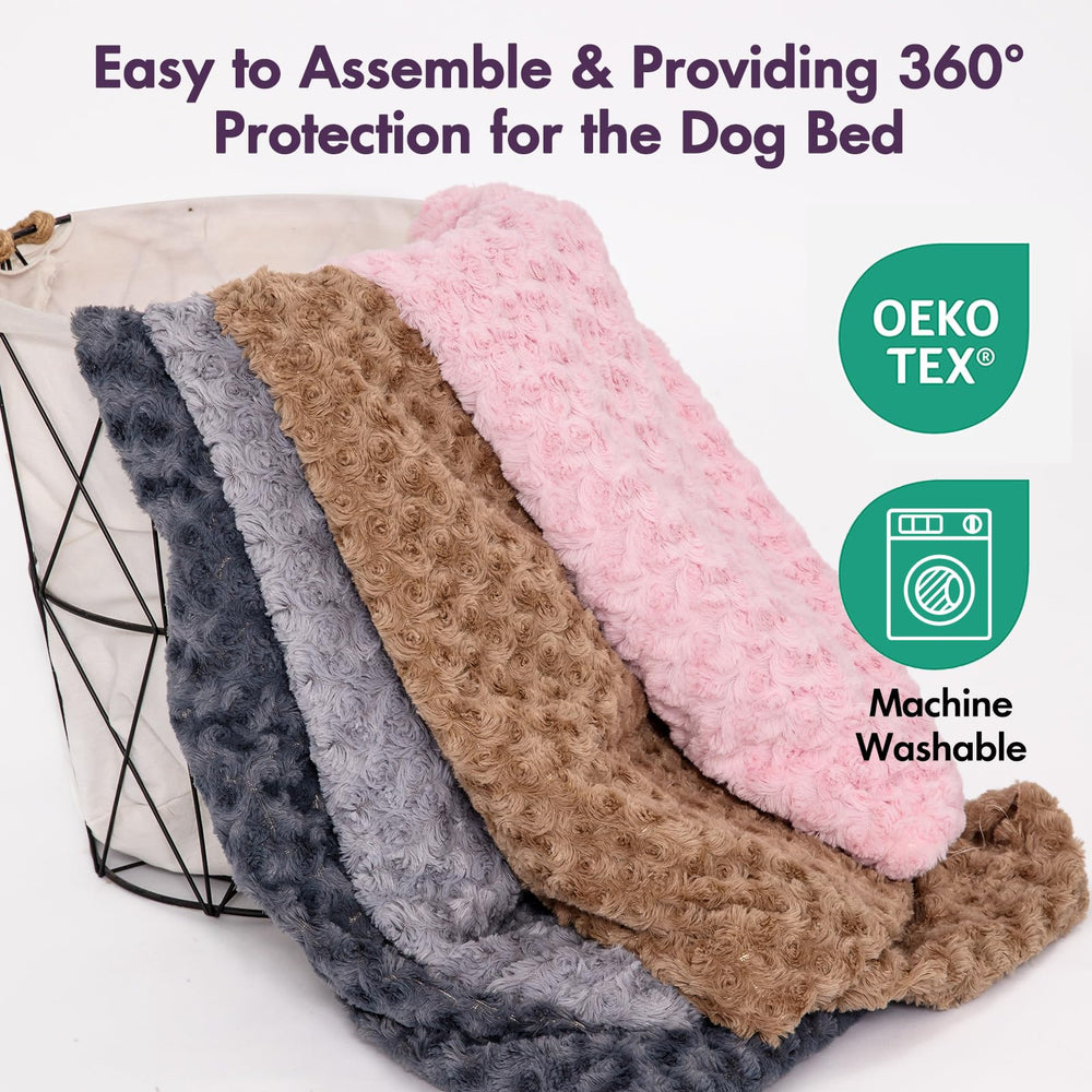 BLVOTKRO faux fur dog bed cover removable cover simplifies laundry and changes.