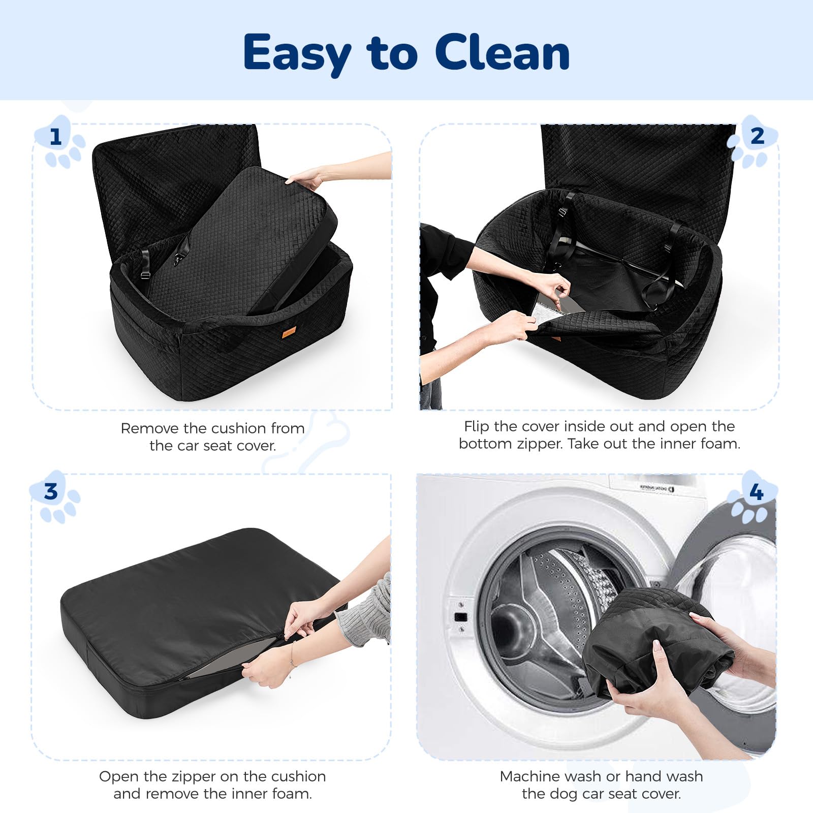 BLVRYVIO large-dog seat protects upholstery during drives