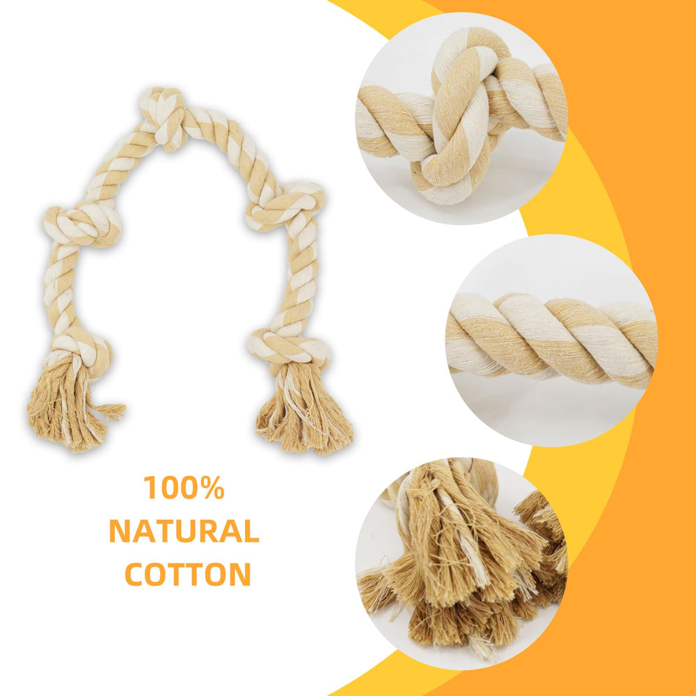 Bmag dog rope toy heavy-duty dual-color weave for tug-of-war and energy release