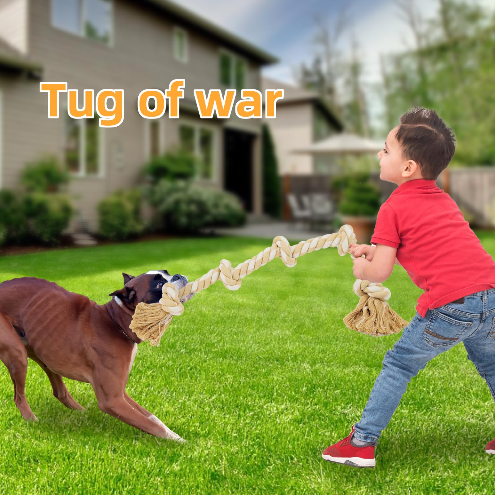 Bmag dog rope toy safe odorless natural cotton material for chewing
