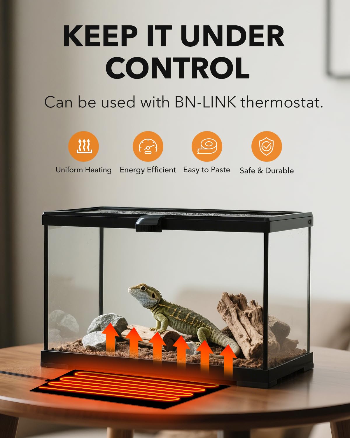 BN-LINK heat pad temperature range 104-122°F for steady comfort zones.