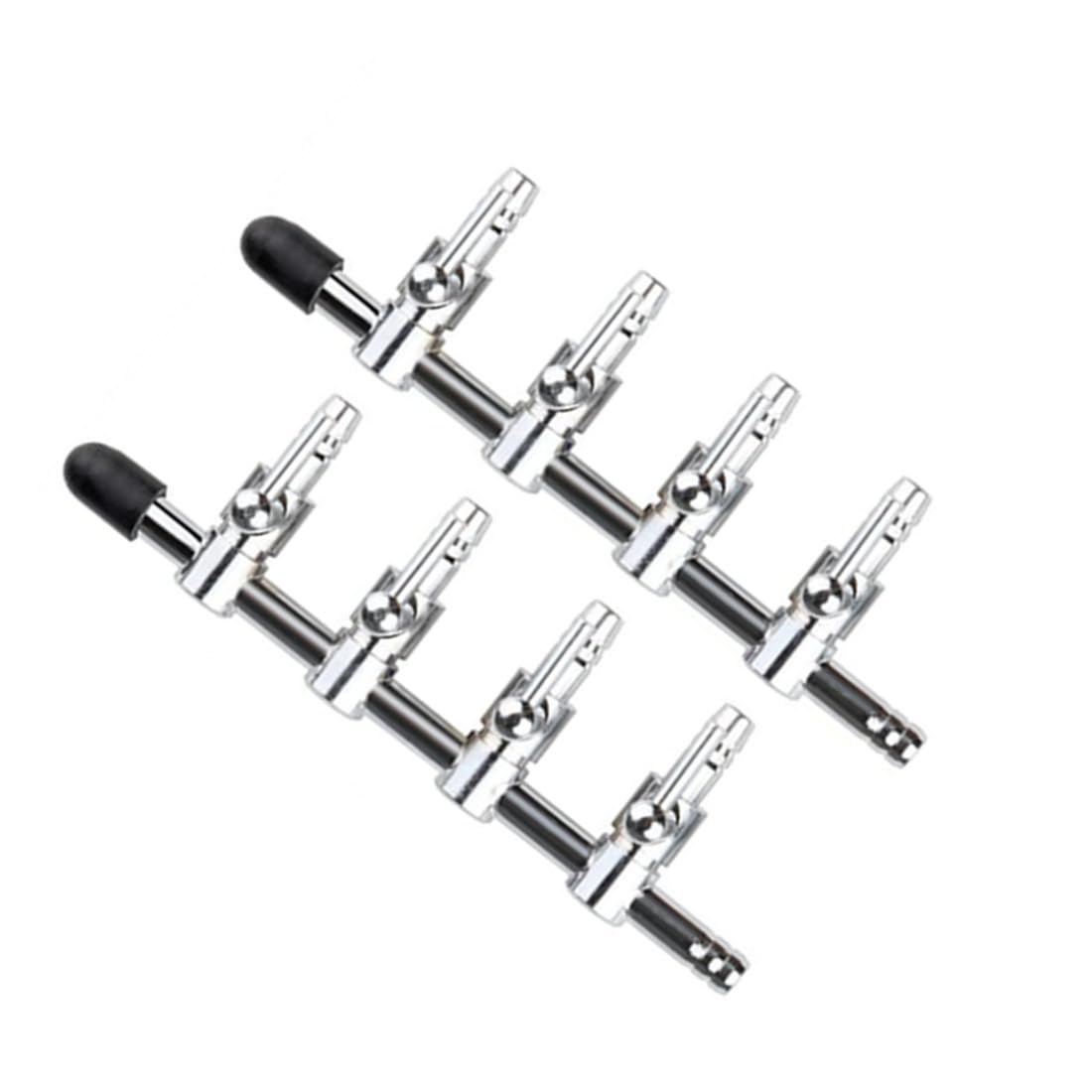 bnafes silver-tone valve with tubing connectors promises versatile use in fish tanks
