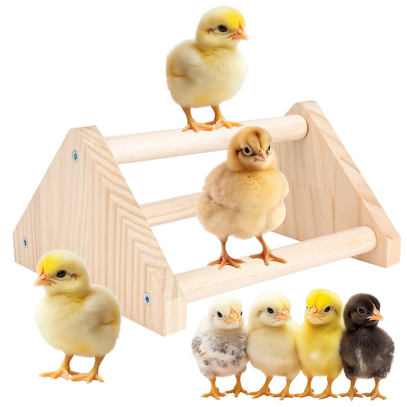 Bneykrir natural pine chicken roosting perch ideal for chicks and small birds.