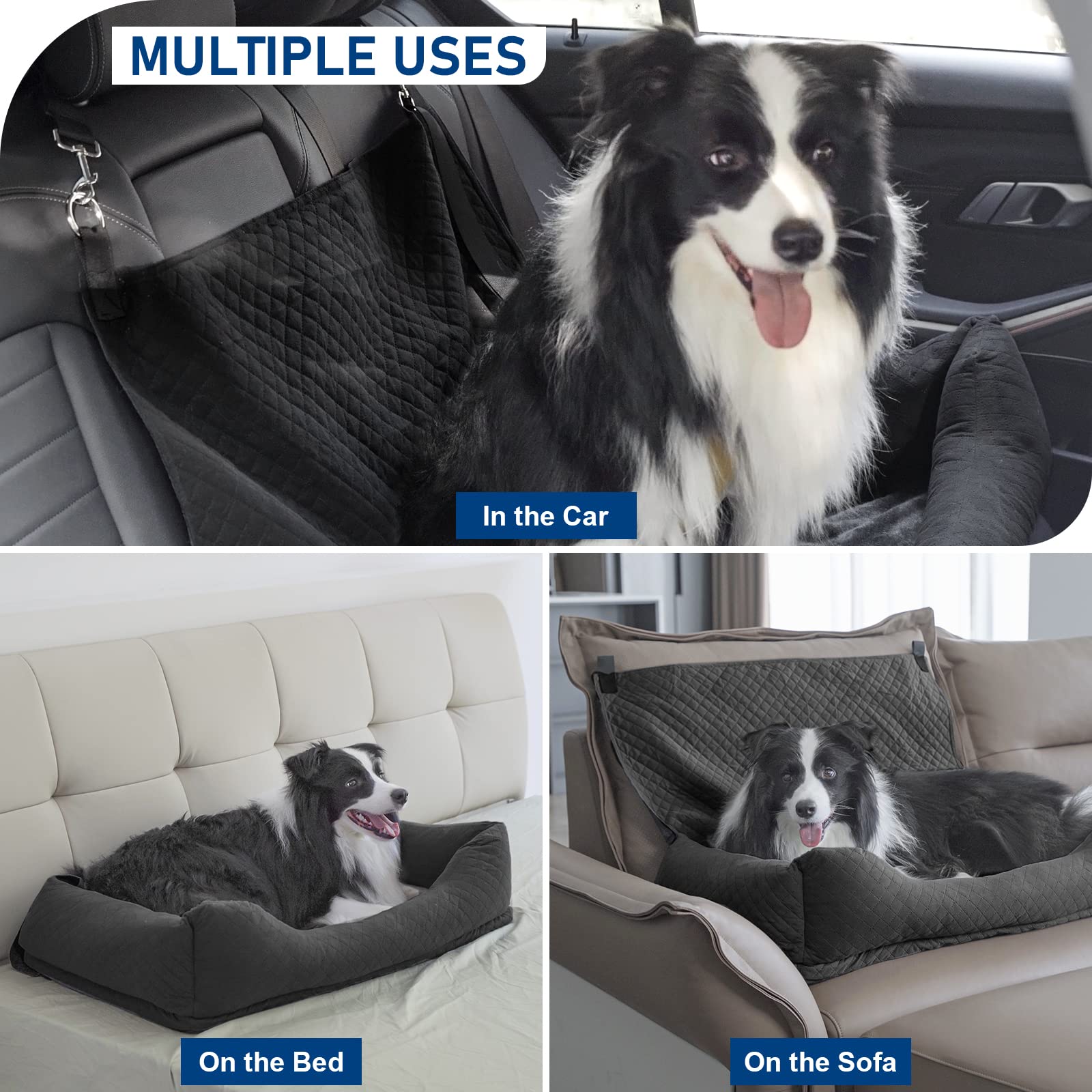 Bnonya dog car seat detachable cover shown for washing.