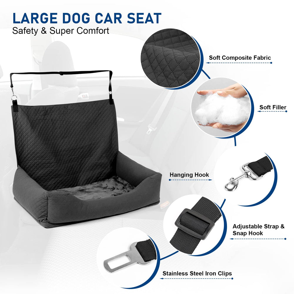 Bnonya dog car seat durable fabric for long-lasting use.