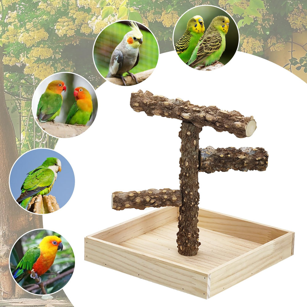 BNOSDM natural wood tone complements home decor while entertaining birds