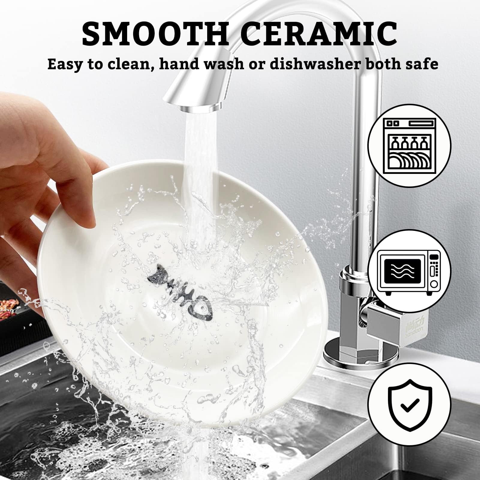 BNOSDM dishwasher-safe ceramic with silicone base for easy cleaning