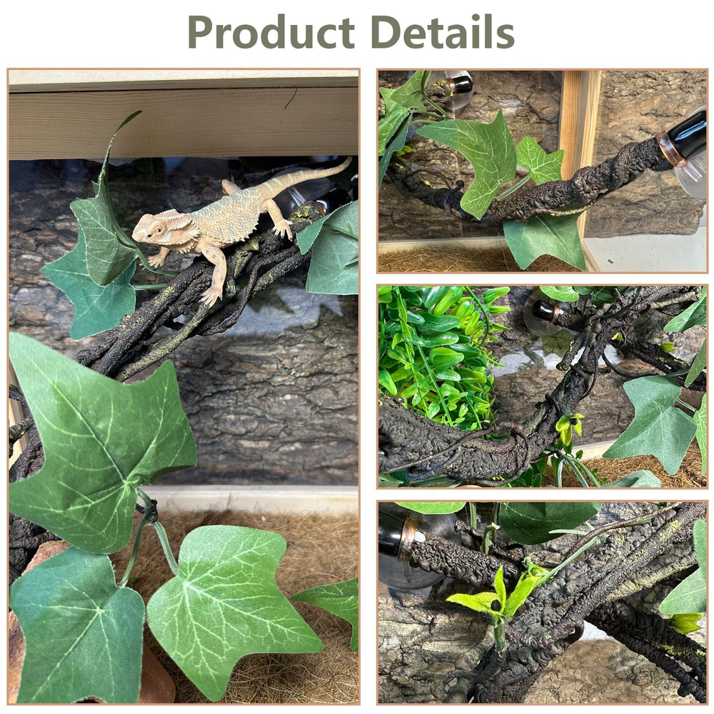 BNOSDM durable safe plastic vines withstand daily reptile activity