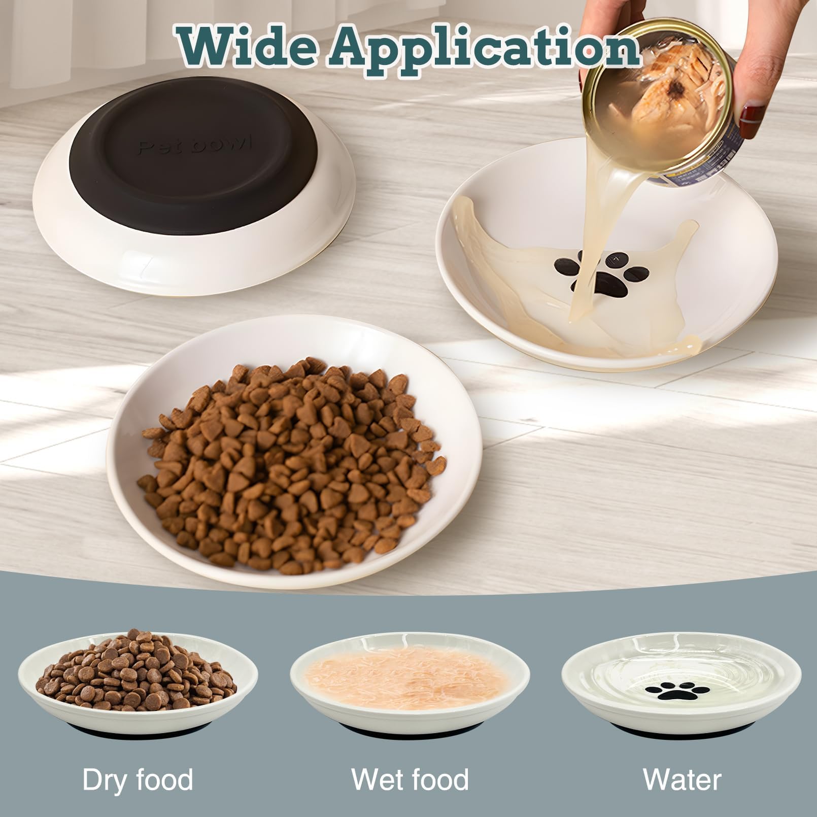 BNOSDM non-skid bowls travel-ready pack demonstrates compact secure feeding bowls