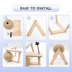 BNOSDM inverted-V design attracts attention and enriches daily activity for small pets.