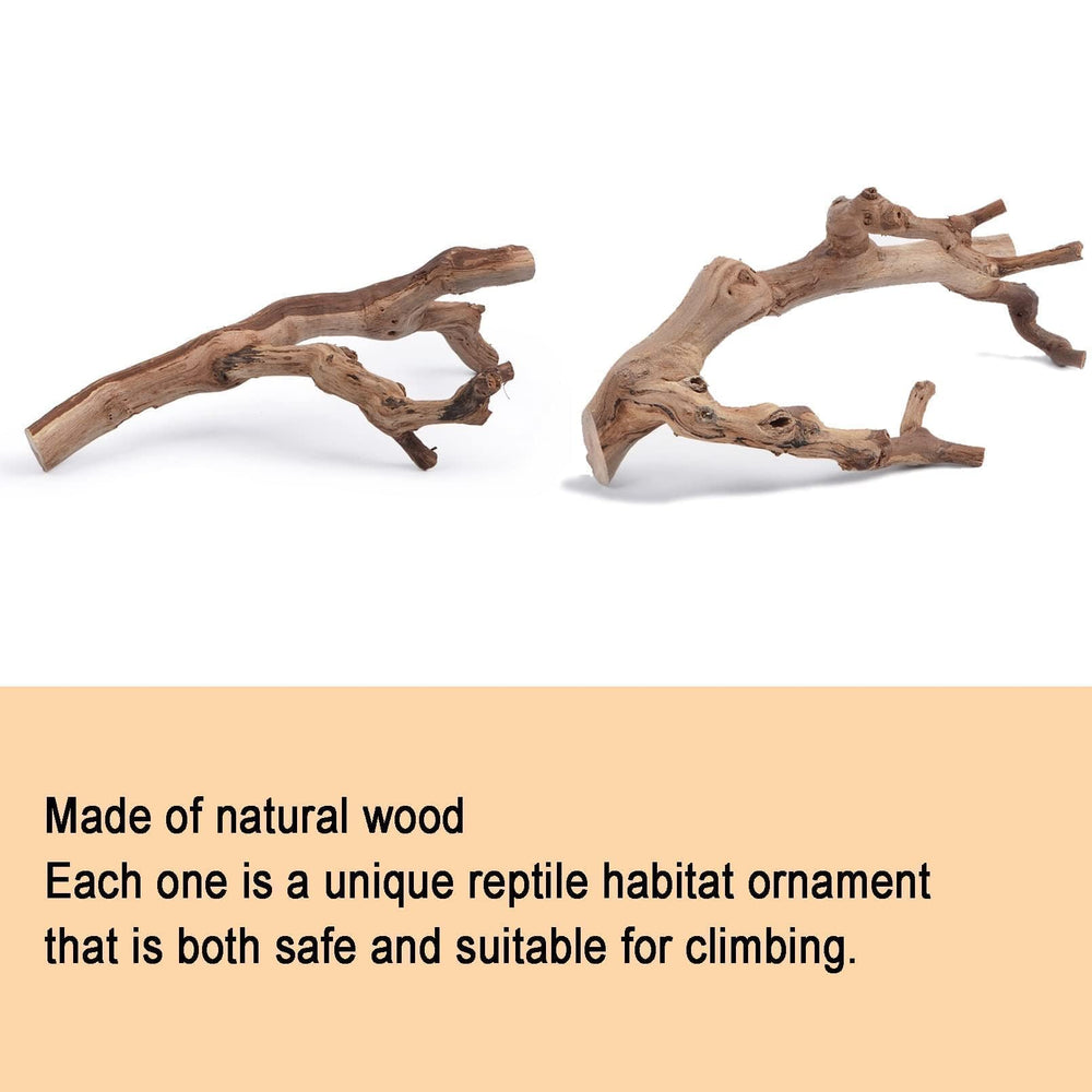 BNOSDM reptile wood branch climbing accessory for geckos and chameleons