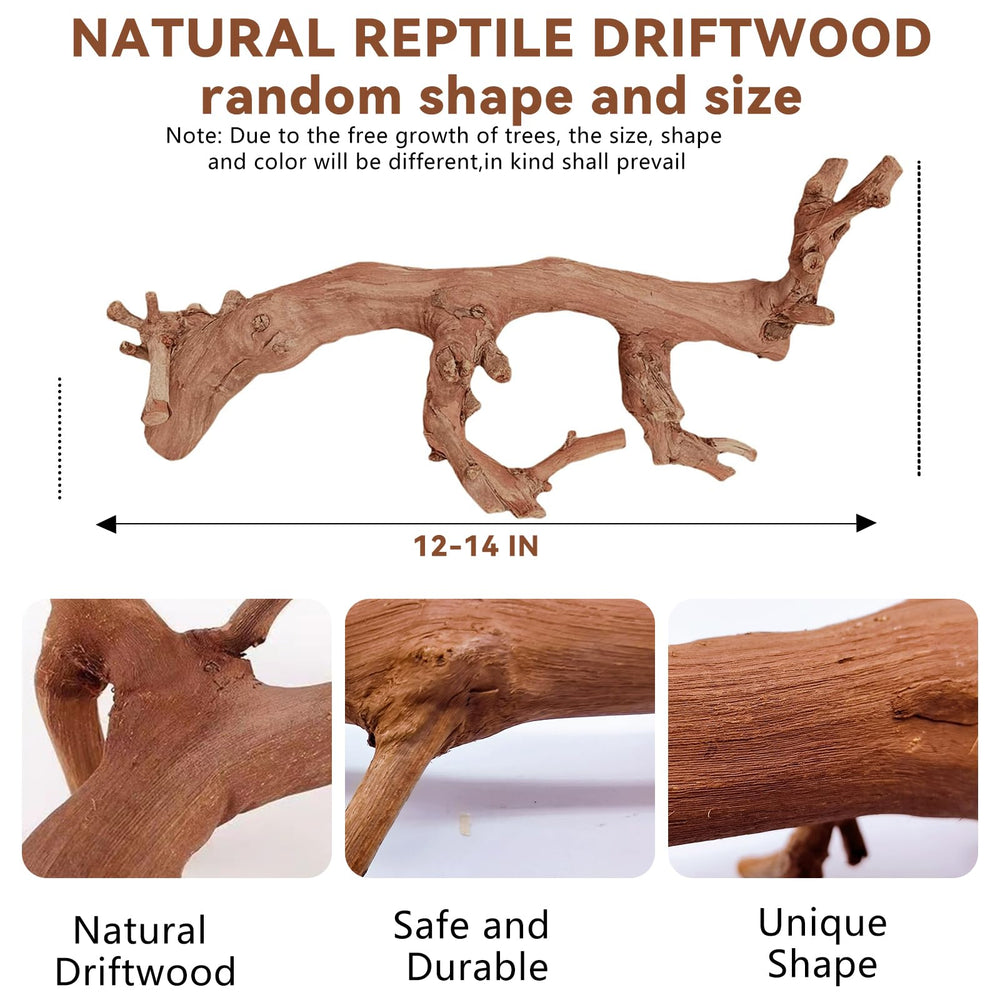 BNOSDM reptile wood branch terrarium decor adds realism and climbing options