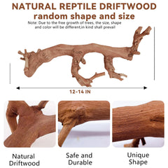BNOSDM reptile wood branch terrarium decor adds realism and climbing options