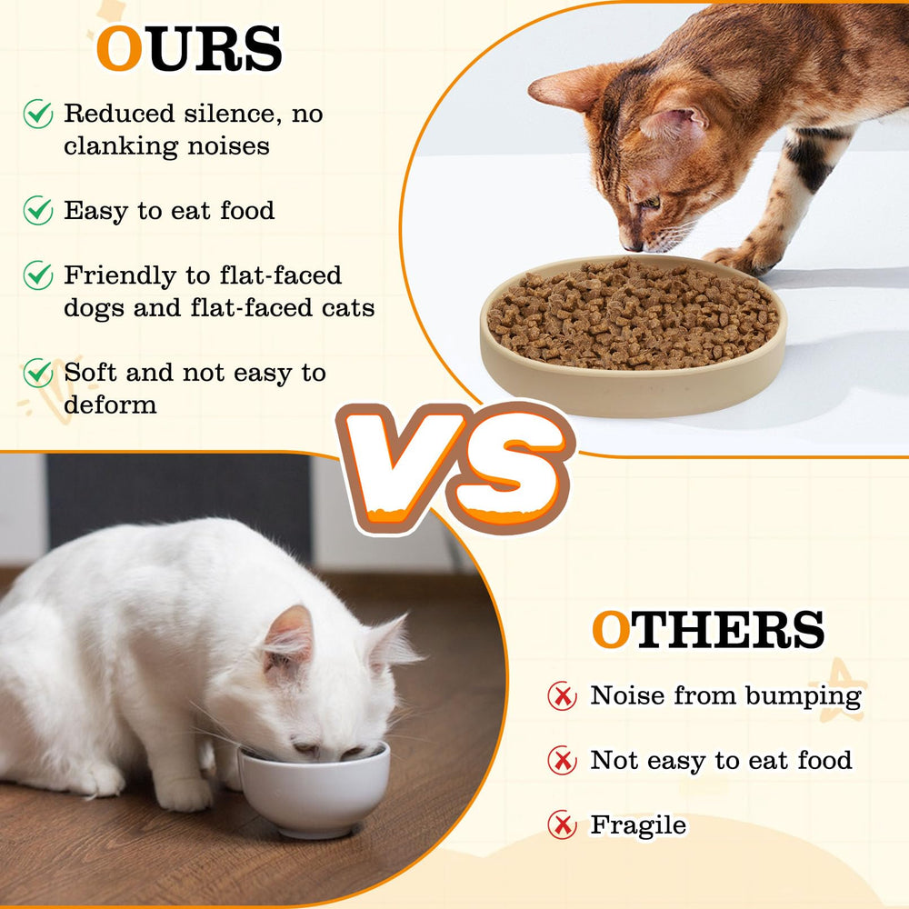 BNOSDM flat-faced cat dish designed for comfortable eating.