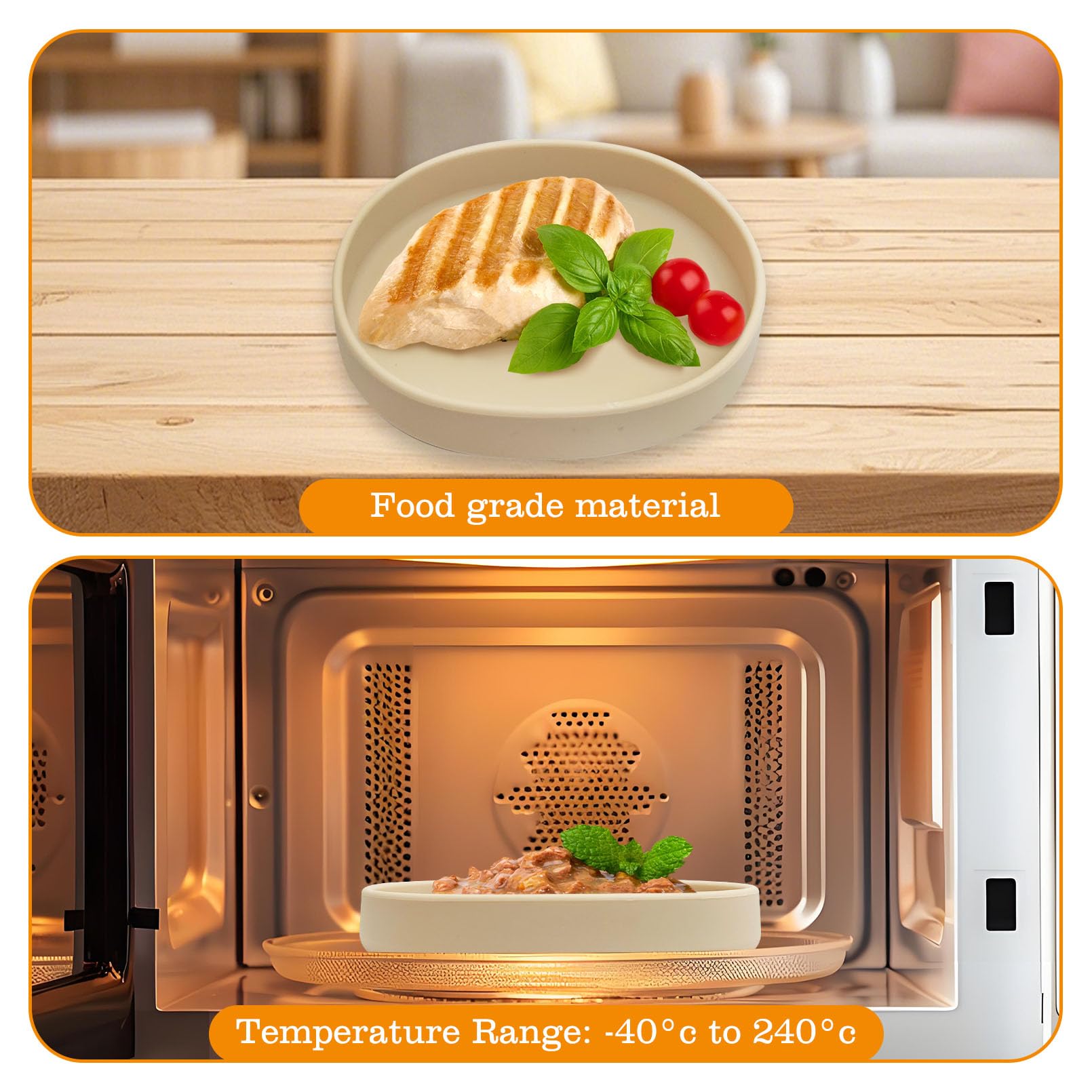 BNOSDM silicone dish is dishwasher and microwave safe for easy cleaning.