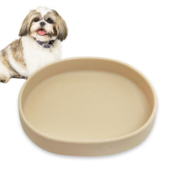 BNOSDM silicone dog plate with flat-faced design supports easy feeding for shallow-faced pets.